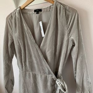 J Crew wrap dress in drapey velvet